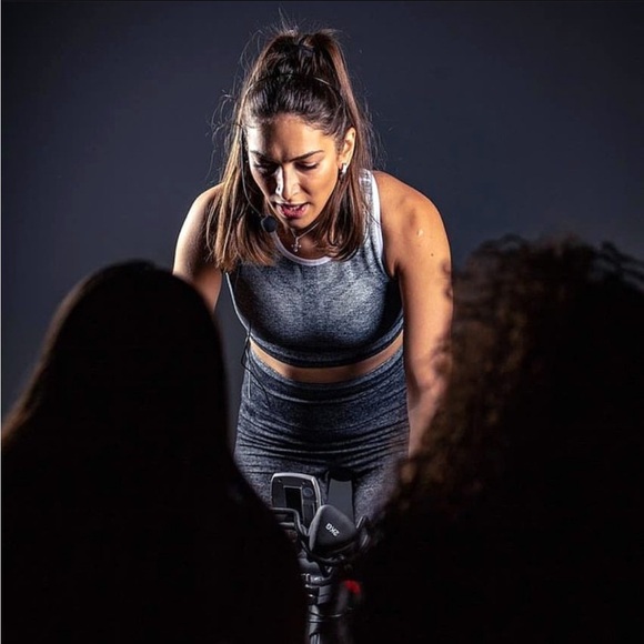 LNDR Super Sculpting Seamless Workout 6/8 Leggings in Blue Multi Sky Dye Sz M/L - Picture 4 of 13